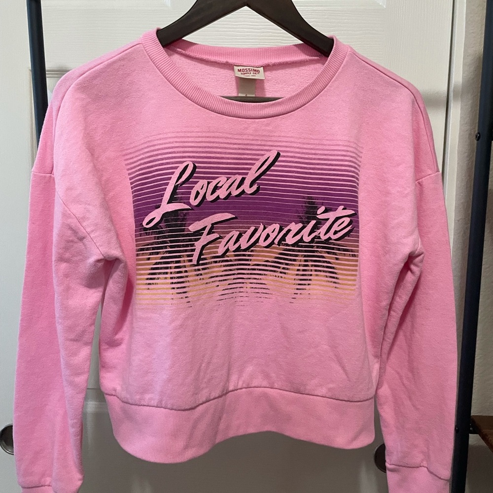 Mossimo Supply Co Brand Light Pink Crew Style Crop Sweater size Small